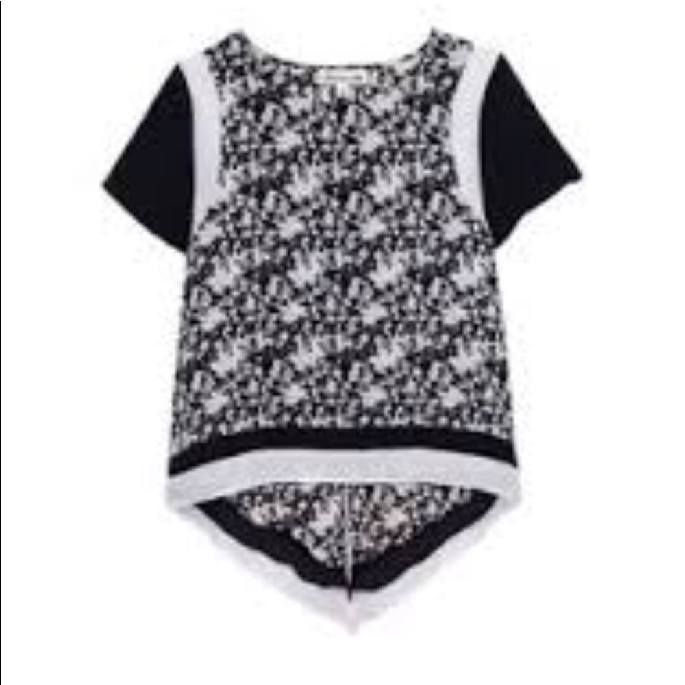 Full bloom tuxedo top tee shirt